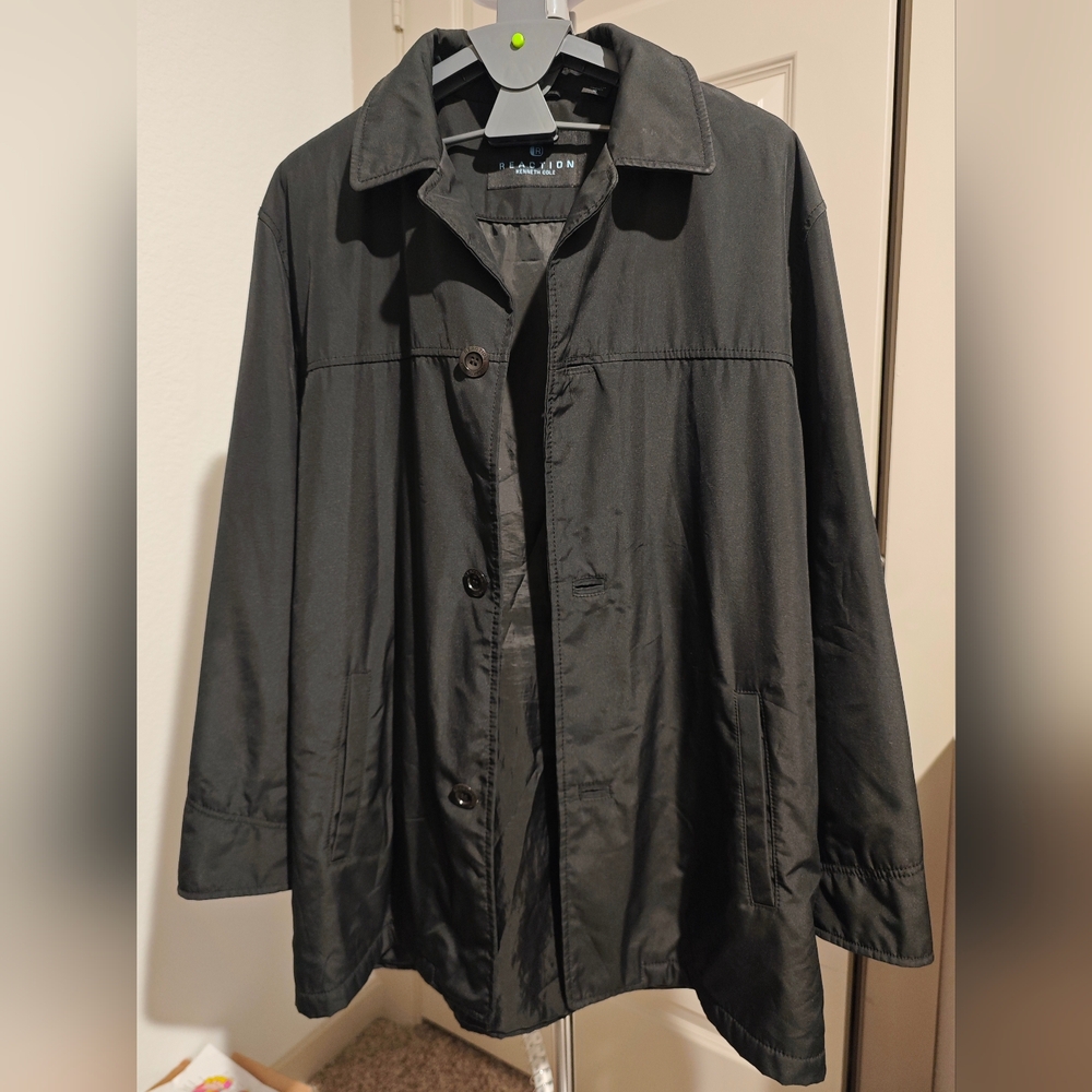 Kenneth Cole Reaction Polyester Overcoat Men's Size L